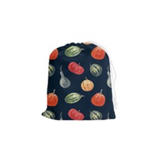 Vintage Vegetables  Drawstring Pouch (small) by ConteMonfrey