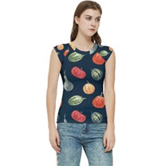 Vintage Vegetables  Women s Raglan Cap Sleeve Tee