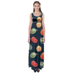 Vintage Vegetables  Empire Waist Maxi Dress