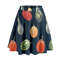 Vintage Vegetables  High Waist Skirt