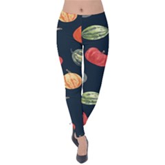 Vintage Vegetables  Velvet Leggings