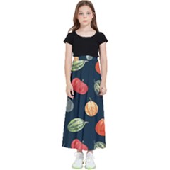 Vintage Vegetables  Kids  Flared Maxi Skirt by ConteMonfrey