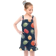 Vintage Vegetables  Kids  Overall Dress by ConteMonfrey