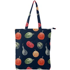 Vintage Vegetables  Double Zip Up Tote Bag by ConteMonfrey