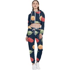 Vintage Vegetables  Cropped Zip Up Lounge Set by ConteMonfrey