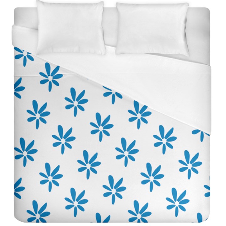 Little Blue Daisies  Duvet Cover (King Size)