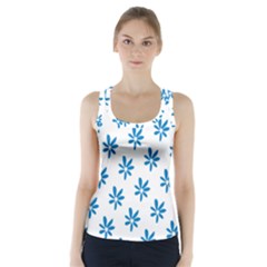 Little Blue Daisies  Racer Back Sports Top by ConteMonfrey