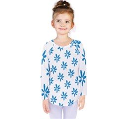 Little Blue Daisies  Kids  Long Sleeve Tee