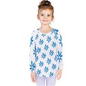 Little Blue Daisies  Kids  Long Sleeve Tee View1