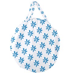 Little Blue Daisies  Giant Round Zipper Tote by ConteMonfrey