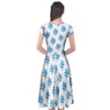 Little Blue Daisies  Cap Sleeve Wrap Front Dress View2