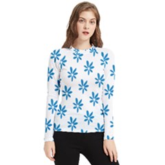 Little Blue Daisies  Women s Long Sleeve Rash Guard by ConteMonfrey