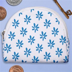 Little Blue Daisies  Horseshoe Style Canvas Pouch by ConteMonfrey