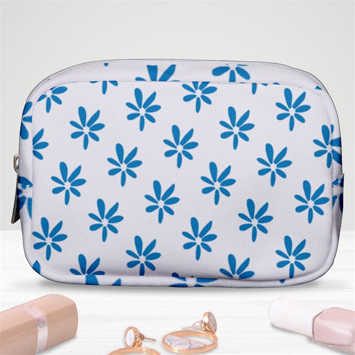 Little Blue Daisies  Make Up Pouch (Small)