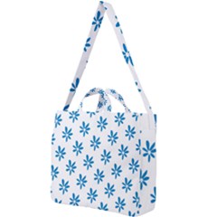 Little Blue Daisies  Square Shoulder Tote Bag by ConteMonfrey