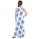 Little Blue Daisies  Sleeveless Velour Maxi Dress View2