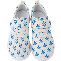 Little Blue Daisies  Men s Velcro Strap Shoes by ConteMonfrey