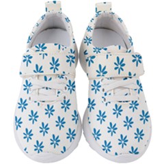 Little Blue Daisies  Kids  Velcro Strap Shoes by ConteMonfrey