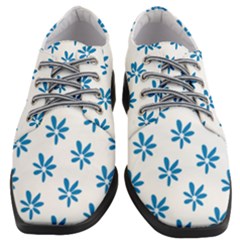 Little Blue Daisies  Women Heeled Oxford Shoes by ConteMonfrey