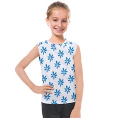 Little Blue Daisies  Kids  Mesh Tank Top by ConteMonfrey