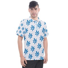 Little Blue Daisies  Men s Polo Tee by ConteMonfrey