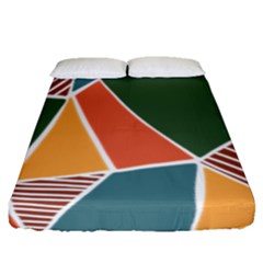 Geometric Colors   Fitted Sheet (queen Size) by ConteMonfrey