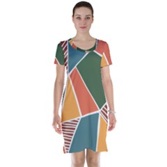 Geometric Colors   Short Sleeve Nightdress by ConteMonfrey