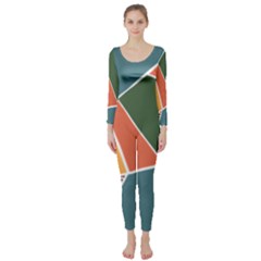 Geometric Colors   Long Sleeve Catsuit by ConteMonfrey