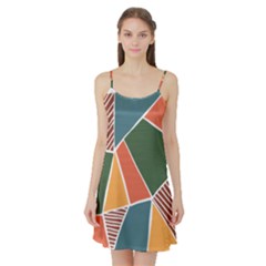 Geometric Colors   Satin Night Slip by ConteMonfrey