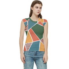 Geometric Colors   Women s Raglan Cap Sleeve Tee by ConteMonfrey