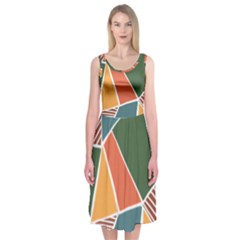 Geometric Colors   Midi Sleeveless Dress by ConteMonfrey