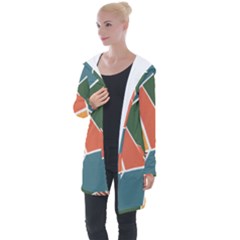 Geometric Colors   Longline Hooded Cardigan by ConteMonfrey