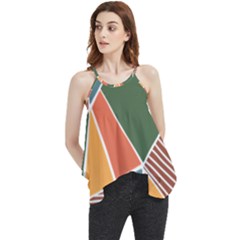 Geometric Colors   Flowy Camisole Tank Top by ConteMonfrey