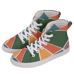 Geometric Colors   Women s Hi-top Skate Sneakers by ConteMonfrey