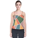 Geometric Colors   Velvet Spaghetti Strap Top View1