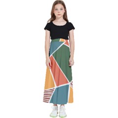 Geometric Colors   Kids  Flared Maxi Skirt by ConteMonfrey