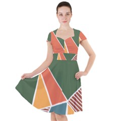 Geometric Colors   Cap Sleeve Midi Dress by ConteMonfrey