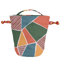 Geometric Colors   Drawstring Bucket Bag