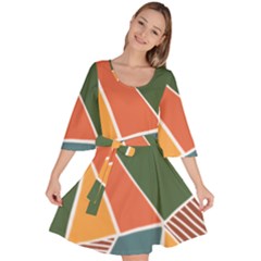 Geometric Colors   Velour Kimono Dress by ConteMonfrey