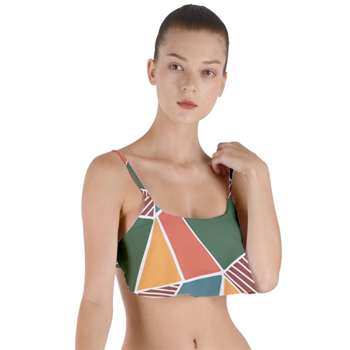 Geometric Colors   Layered Top Bikini Top 