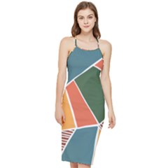 Geometric Colors   Bodycon Cross Back Summer Dress by ConteMonfrey