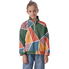 Geometric Colors   Kids  Half Zip Hoodie by ConteMonfrey