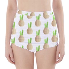 Succulent Vases  High-waisted Bikini Bottoms