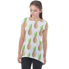 Succulent Vases  Cap Sleeve High Low Top by ConteMonfrey