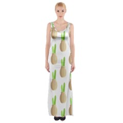 Succulent Vases  Thigh Split Maxi Dress by ConteMonfrey