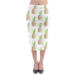 Succulent Vases  Midi Pencil Skirt by ConteMonfrey