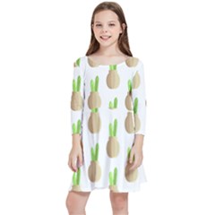 Succulent Vases  Kids  Quarter Sleeve Skater Dress by ConteMonfrey