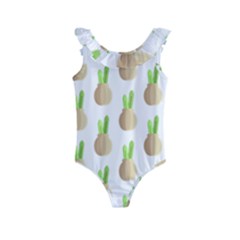 Succulent Vases  Kids  Frill Swimsuit by ConteMonfrey