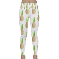 Succulent Vases  Lightweight Velour Classic Yoga Leggings by ConteMonfrey