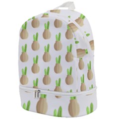 Succulent Vases  Zip Bottom Backpack by ConteMonfrey